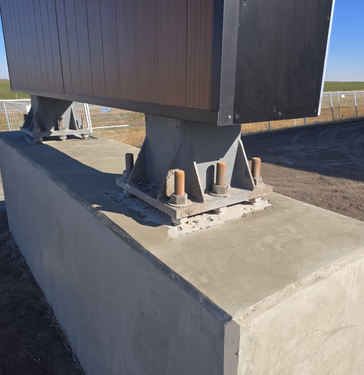 Concrete foundation restoration work